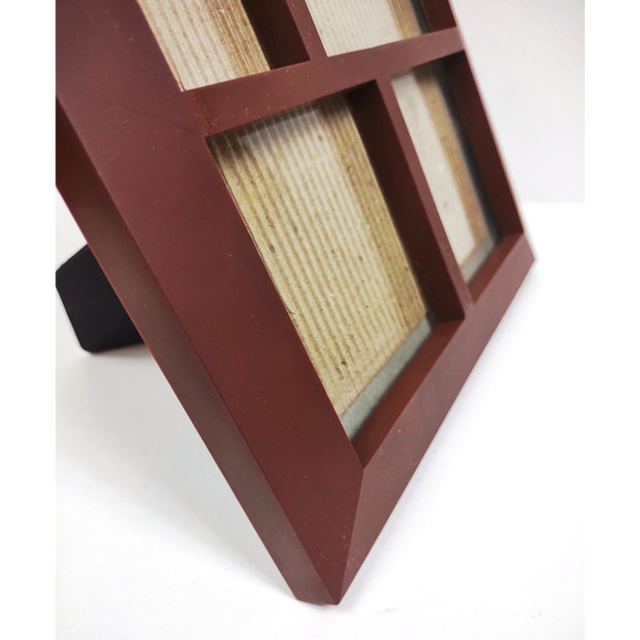 Wood Look Family Collage 5 Opening Table Top Photo Frame Smooth Beveled w Glass - Picture 7 of 7